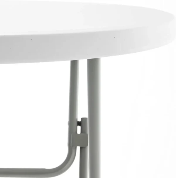 32" Round 43" Bar Height White Granite Plastic Folding Portable Commercial Banquet Card Coffee Dining Table for Wedding Party - Image 6